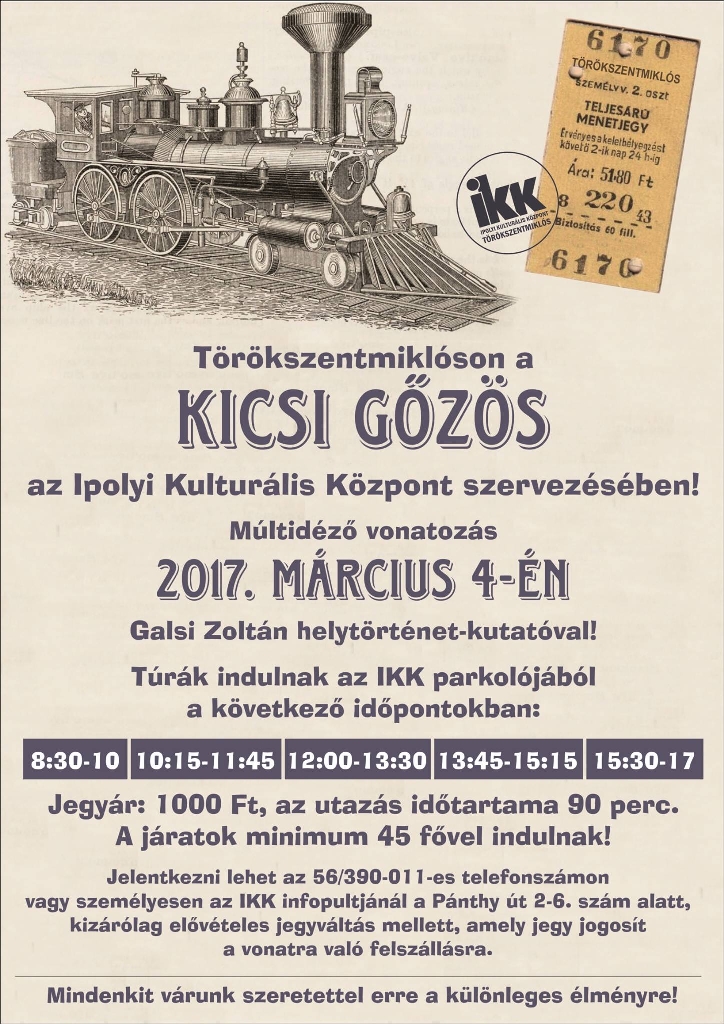 Kicsi gőzös múltidéző  vonatozás – 2017.  március 4.