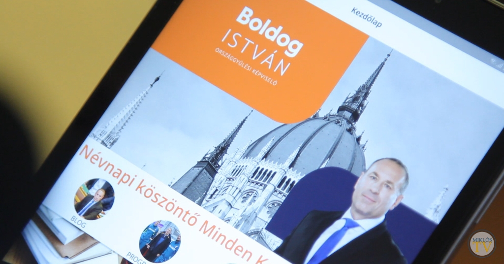 BOLDOG ISTVÁN SAJTÓTÁJÉKOZTATÓ – MOBILAPPLIKÁCIÓ SEGÍTI A KÉPVISELŐ MUNKÁJÁT