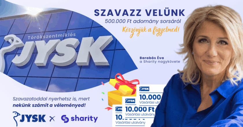 Törökszentmiklóson nyílik a JYSK legújabb áruháza, amelynek alkalmából ismét egy civil szervezetet támogat a vállalat