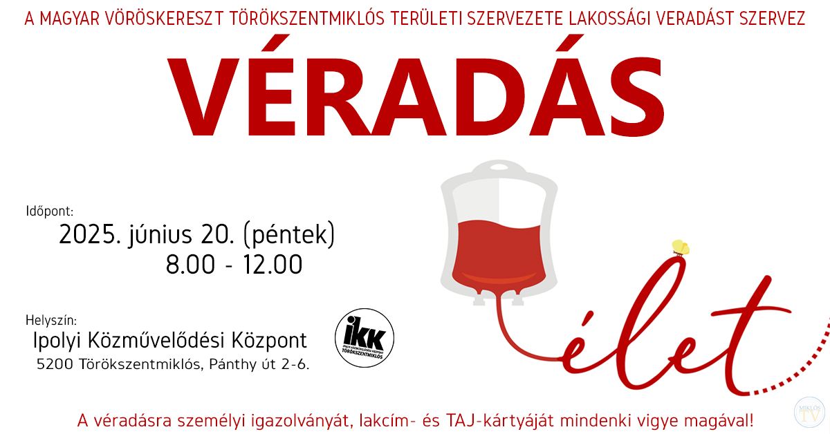 Véradás Törökszentmiklóson – 2025.06.20.